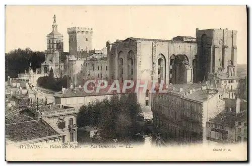 Cartes postales Avignon Palais Des Papes Vue generale