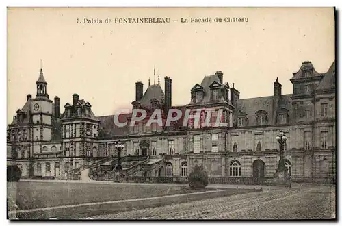 Cartes postales Palais De Fontainebleau La Facade Du Chateau