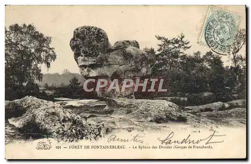 Cartes postales Foret De Fontainebleau Le Sphinx Des Druides Gorges de Franchard