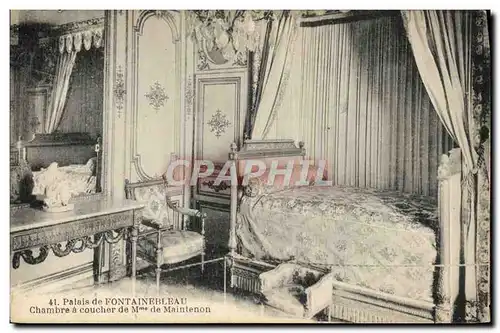 Ansichtskarte AK Palais De Fontainebleau Chambre A Coucher De Mme de Maintenon