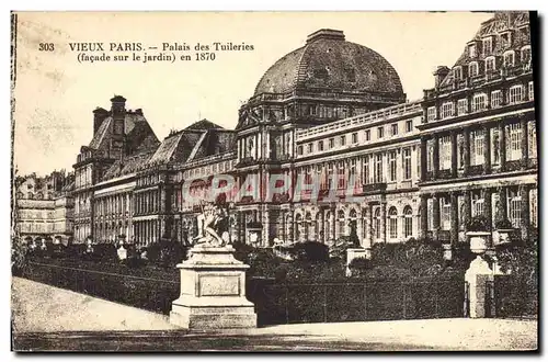 Ansichtskarte AK Vieux Paris Palais Des Tuileries Facade sur le jardin