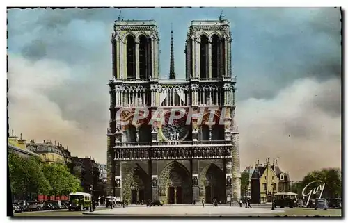 Cartes postales moderne Merveilles Facade De La Cathedrale Notre Dame Paris