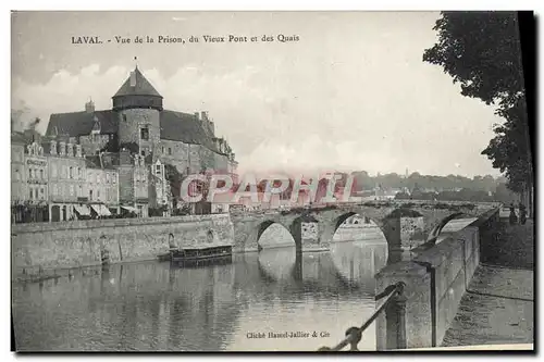 Cartes postales Laval Vue De La Prison Du Vieux Pont Et Des Quais