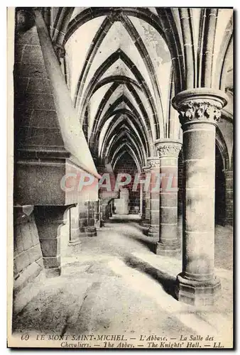 Cartes postales Mont Saint Michel L'abbaye La salle des chevaliers