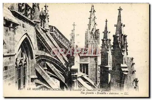 Cartes postales Mont Saint Michel L'Escalier De Dentelles En Granit