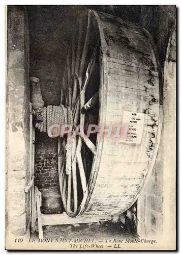 Cartes postales Mont Saint Michel La Roue Monte charge