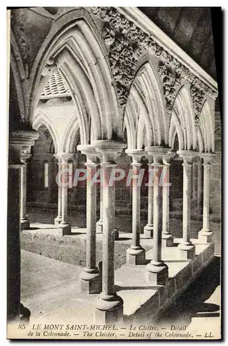 Ansichtskarte AK Mont Saint Michel Le Cloitre Detail de la colonnade