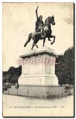 Ansichtskarte AK Montpellier La Statue De Louis XIV