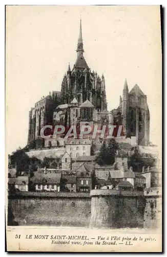 Ansichtskarte AK Le Mont Saint Michel Vue I&#39Est Prise De La Greve