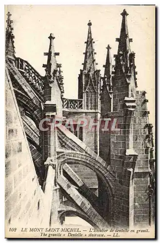 Ansichtskarte AK Le Mont Saint Michel L&#39Escalier De Dentelle en granit