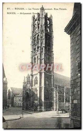 Cartes postales Rouen La Tours St Laurent Rue Thiers