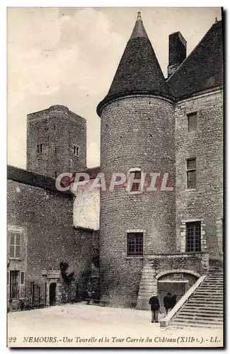 Ansichtskarte AK Nemours Une Tourelle Et La Tour Carree Du Chateau