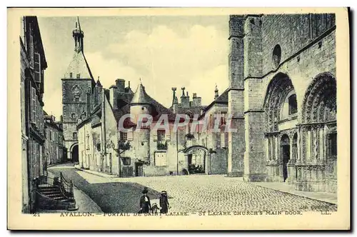 Cartes postales Avallon Portail De Saint Lazare
