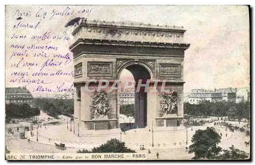 Ansichtskarte AK Arc De Triomphe Bon Marche Paris