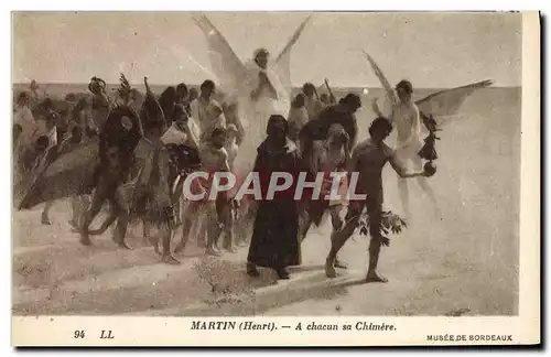 Cartes postales Martin A Chacun Sa Chimere Musee de Bordeaux Anges