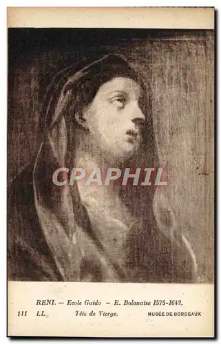 Cartes postales Reni Ecole Guido Bolonaise Musee de Bordeaux Tete de Vierge