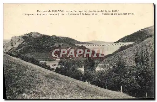 Cartes postales Environs De Roanne Le Barrage De Chartrain dit de la Tache