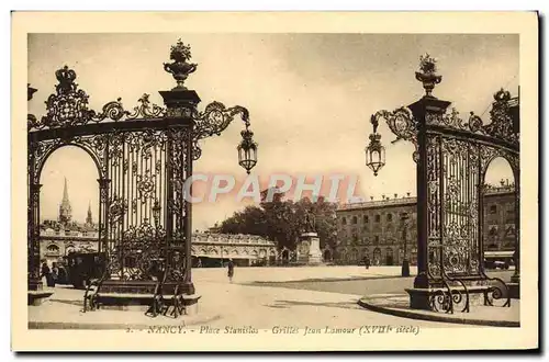 Cartes postales Nancy Place Stanistas Grilles Jean Lamour