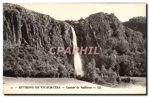 Ansichtskarte AK Environs de Vic sur Cere Cascade de Faillitoux