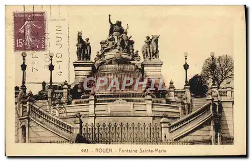 Cartes postales Rouen Fontaine Sainte Marie