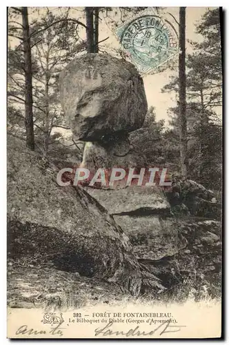 Cartes postales Foret De Fontainebleau Le Bilboquet du Diable Gorges d&#39Apremont