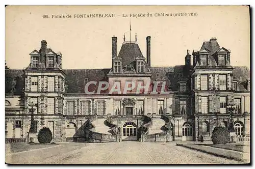 Ansichtskarte AK Palais de Fontainebleau La Facade du Chateau