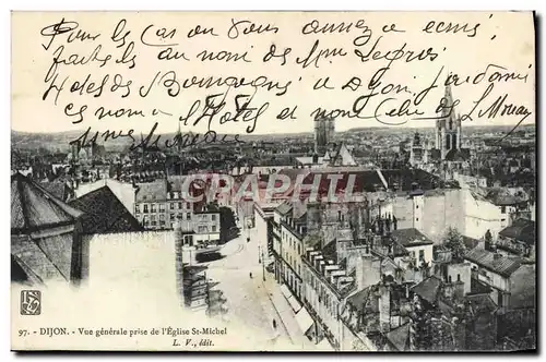 Cartes postales Dijon Vue Generale Prise de L&#39Eglise St Michel