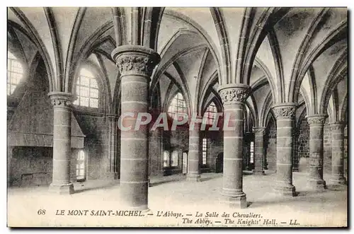 Cartes postales Le Mont Saint Michel L'Abbaye La Salle des Chevaliers