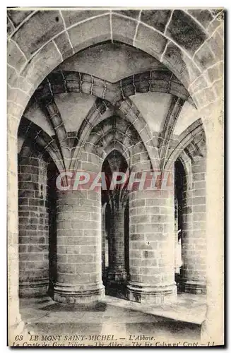 Cartes postales Le Mont Saint Michel L&#39Abbaye La crypte des gros piliers