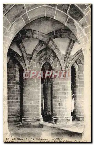 Cartes postales Le Mont Saint Michel L'Abbaye La crypte des gros piliers