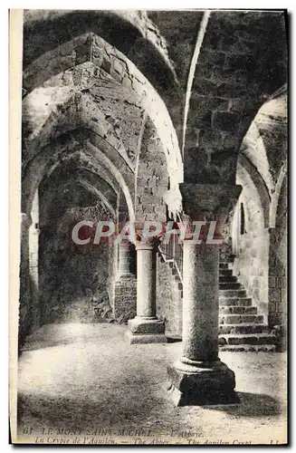 Cartes postales Le Mont Saint Michel L'Abbaye La crypte de l'Aquilon