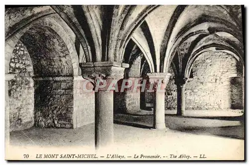 Cartes postales Le Mont Saint Michel L'abbaye Le promenoir