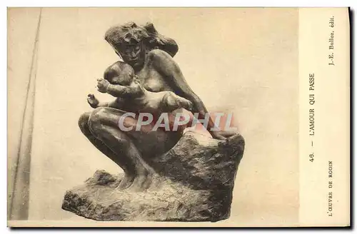 Cartes postales L&#39Amour Qui Passe Rodin