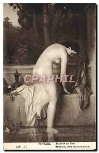 Ansichtskarte AK Henner Suzanne au Bain Musee du Luxembourg Paris Nu erotique