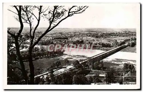 Moderne Karte Agen Vue Sur la Garonne et le Pont Canal