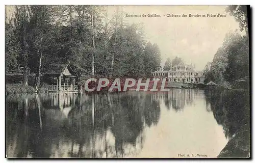 Ansichtskarte AK Environs de Gaillon Chateau des Rotoirs et piece d&#39eau