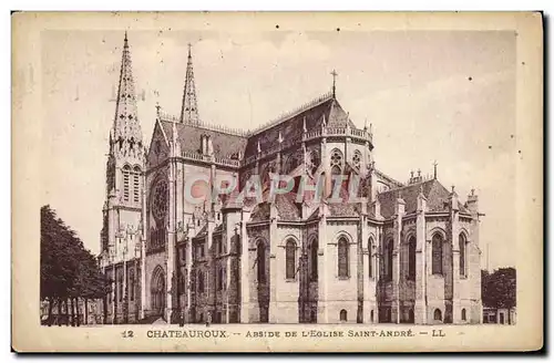 Ansichtskarte AK Chateauroux Abside De L&#39Eglise Saint Andre