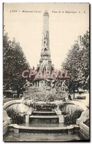 Cartes postales Lyon Monument Carnot Place de la Republique