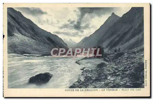 Cartes postales Route De La Berarde Le Veneon Plan du lac