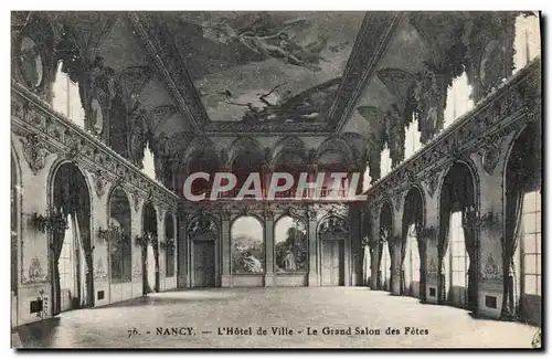 Cartes postales Nancy L'Hotel de Ville Grand Salon des Fetes