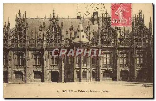 Cartes postales Rouen Palais de Justice Facade