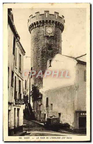 Cartes postales Vichy La Tour De L&#39Horloge Bar Cremerie