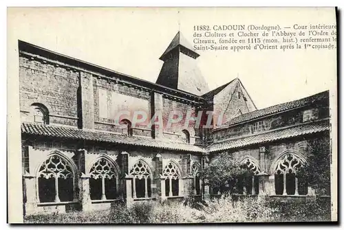 Cartes postales Cadouin Cour interieure des Cloitres et clocher de l&#39abbaye de l&#39ordre de Citeaux