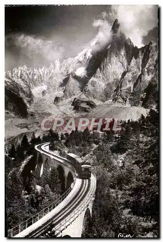 Cartes postales moderne Chamonix La Mer de Glace Le viaduc et le Dru