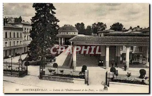 Cartes postales Contrexeville Entree de L'Etablissement et du Parc