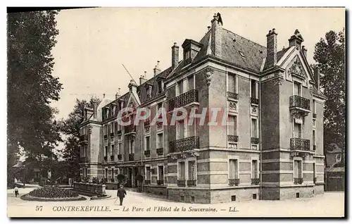Cartes postales Contrexeville Le Parc et l'Hotel de la Souveraine