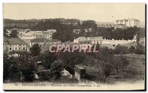 Cartes postales Contrexeville Panorama Vers L&#39Hotel Cosmopolitain