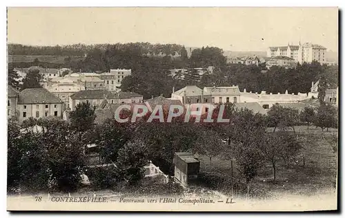 Cartes postales Contrexeville Panorama Vers L'Hotel Cosmopolitain