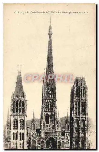 Cartes postales Rouen Cathedrale La fleche