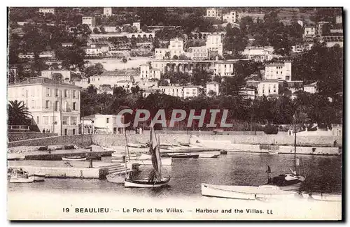 Ansichtskarte AK Beaulieu Le Port et les Villas Bateaux